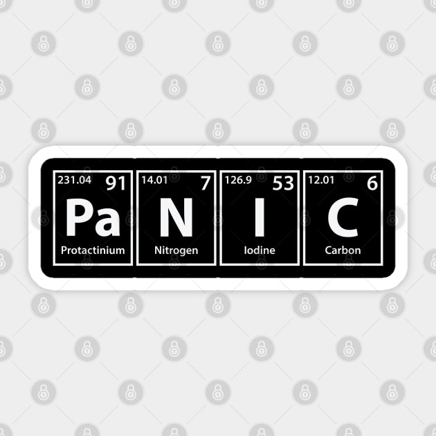 Panic Elements Spelling Sticker by cerebrands